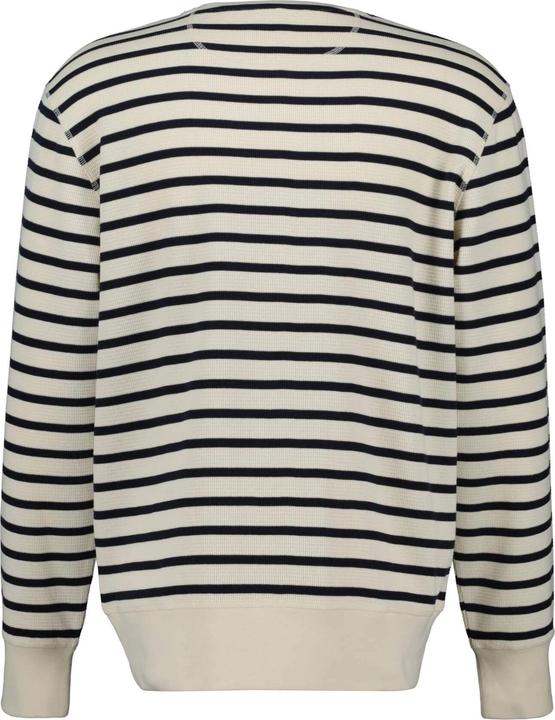 Image du produit GANT Sweatshirt à col rond en maille gaufrée rayée (L)