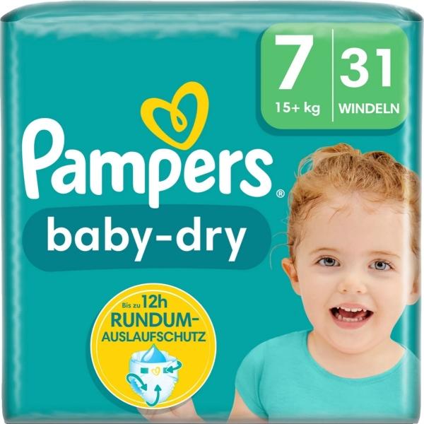 Pampers Baby Dry Gr.7 Extra Large 15+kg Windeln Singlepack 31 Stück (Size 7, 31 pcs.)
