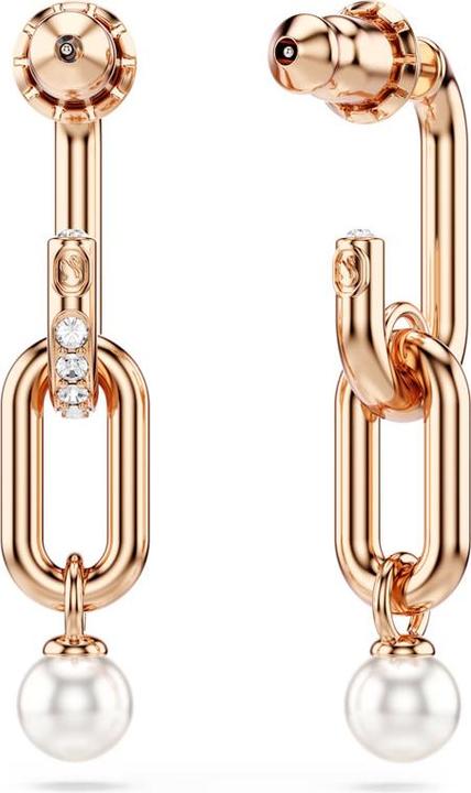 Produktbild Swarovski Constella Drop Ohrhänger Kristallperle Rundschliff Weiss Roségold Legierungsschicht (Swarovski Metall)