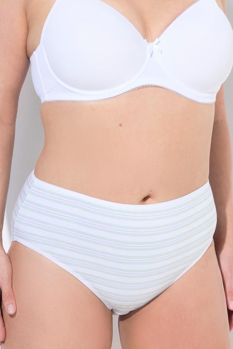 Immagine prodotto Ulla Popken Slip midi con righe/tinta unita in confezione da cinque (42, 44)