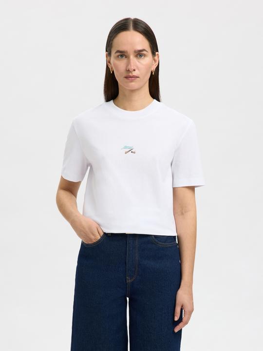 Actual product image Selected Femme Baumwoll Print T-Shirt (L)
