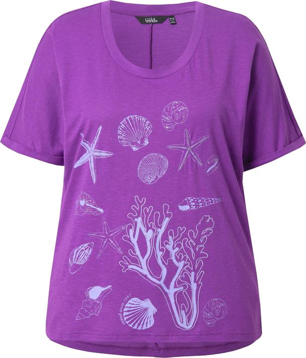 Actual product image Ulla Popken Marine Print Short Sleeve Tee (46, 48)