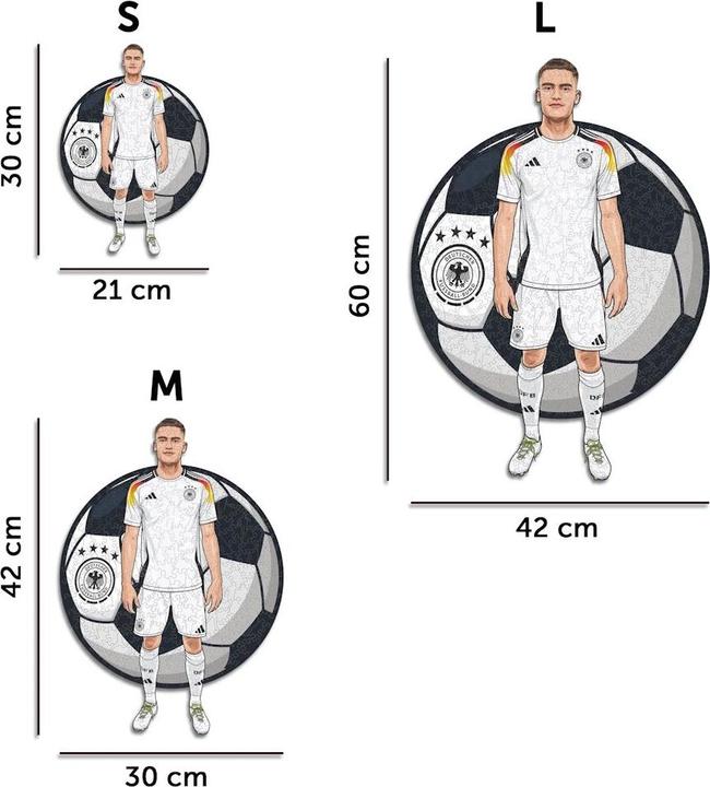 Actual product image Iconic Jamal Musiala - German National Team - Wooden Puzzle Size S (150 pieces) (150 pieces)