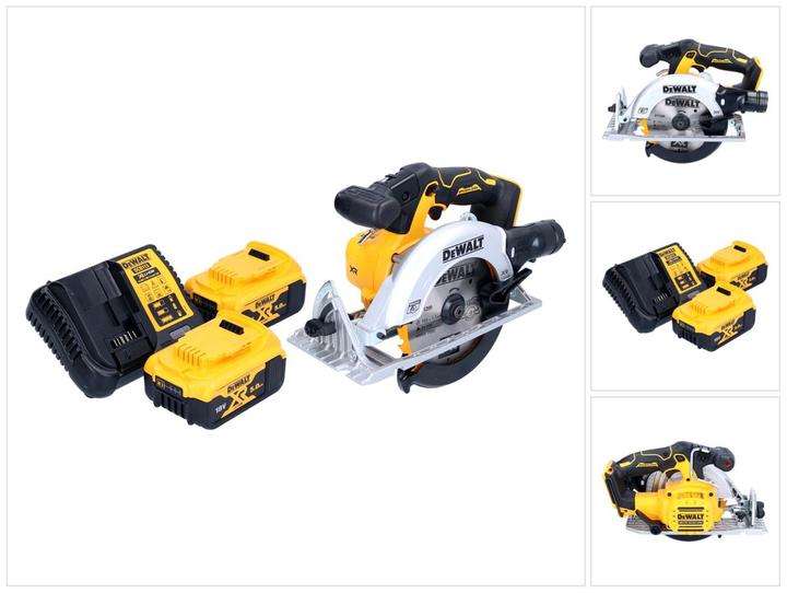 Actual product image DeWalt DCS 565 P2 Cordless circular saw 18 V 165 mm brushless + 2x battery 5.0 Ah + charger