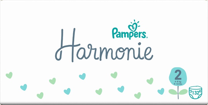 Produktbild Pampers Harmonie (Gr. 2, Halbmonatsbox, 132 Stück)
