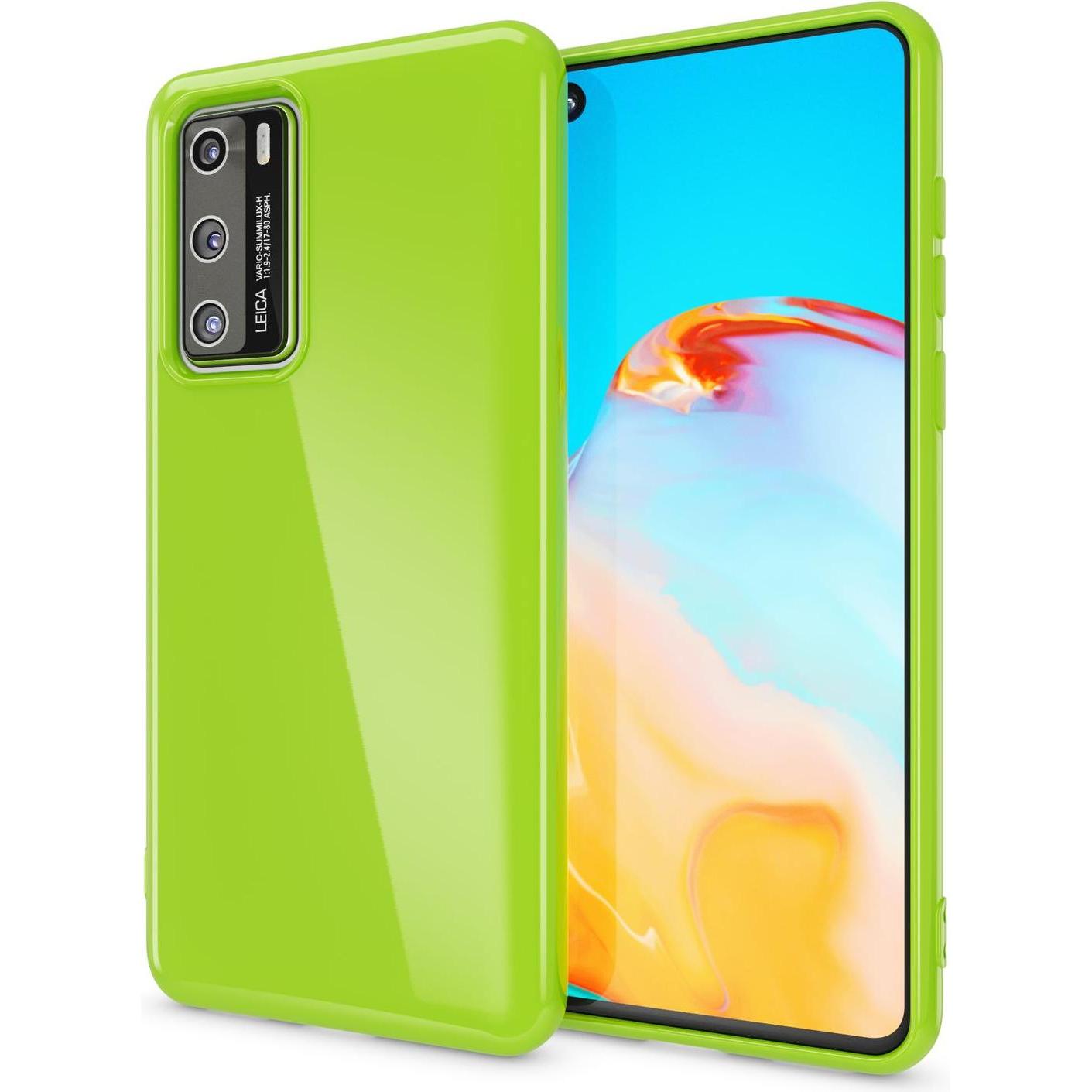 Thumbnail - Nalia Silikon Handyhülle (Huawei P40), Smartphone Hülle, Grün
