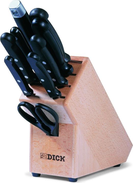 Image du produit F. Dick Bloc de couteaux en bois 9 pièces de qualité supérieure (bloc de couteaux en bois, ensemble