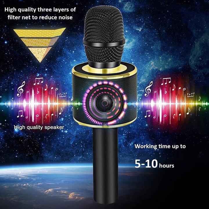 Produktbild Bonaok Karaoke Mikrofon, Q37Black Gold