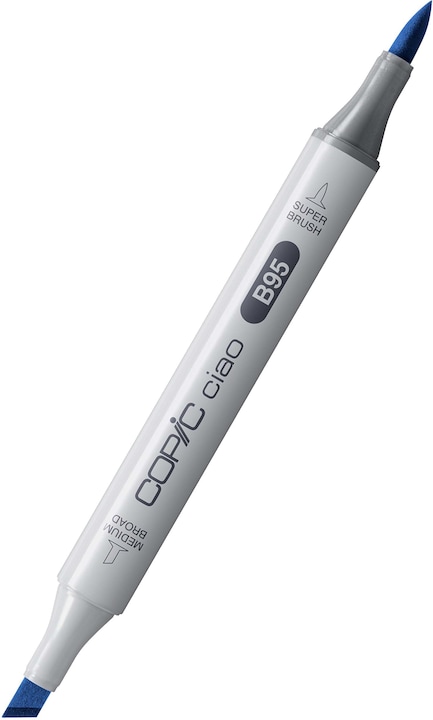 Actual product image Copic CIAO - Brand (B-95 Light Grayish Cobalt, W-5 Warm Gray No. 5, E-31 Brick Beige, 6 mm, 3 x)