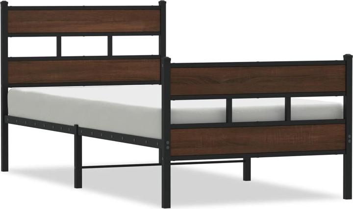 Image du produit vidaXL Lit métallique Cadre de lit Sommier à lattes Lit double sans matelas 160x200cm (160 x 200 cm)