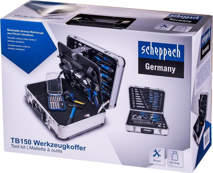 Image du produit Scheppach Jeu d'outils à main TB150 dans un coffret métallique 101 pcs. (101 pièces)
