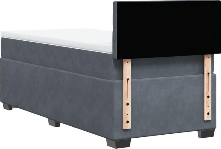 Actual product image vidaXL Bo x spring bed with mattress 160 x 200 cm velvet (160 x 200 cm)