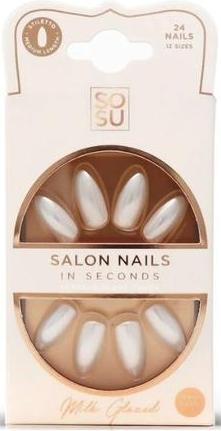 Sosu Cosmetics - Artificial nails Milk (Salon Nails) 24 pcs
