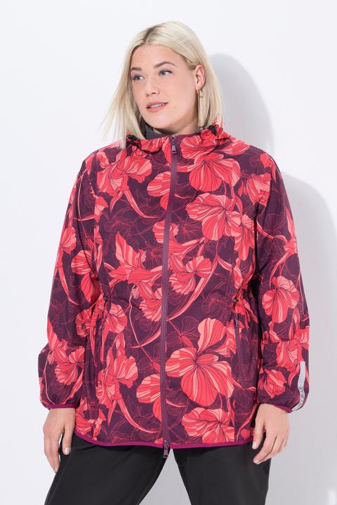 Image du produit Ulla Popken Veste de pluie à capuche, modèle imperméable, pochon pour un rangement compact (54)