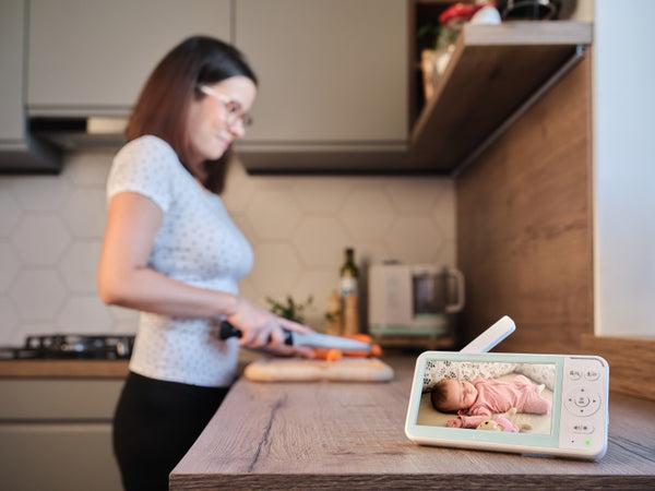 Immagine prodotto ETA | Baby Monitor | 530690000 MIMI | Telecamera flessibile | Bianco/verde (Video e audio, 50 m)