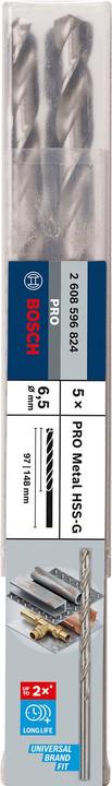 Produktbild Bosch Professional Zubehör PRO Metal HSS-G Spiralbohrer, 6,5 x 97 x 148 mm (6.5 mm)