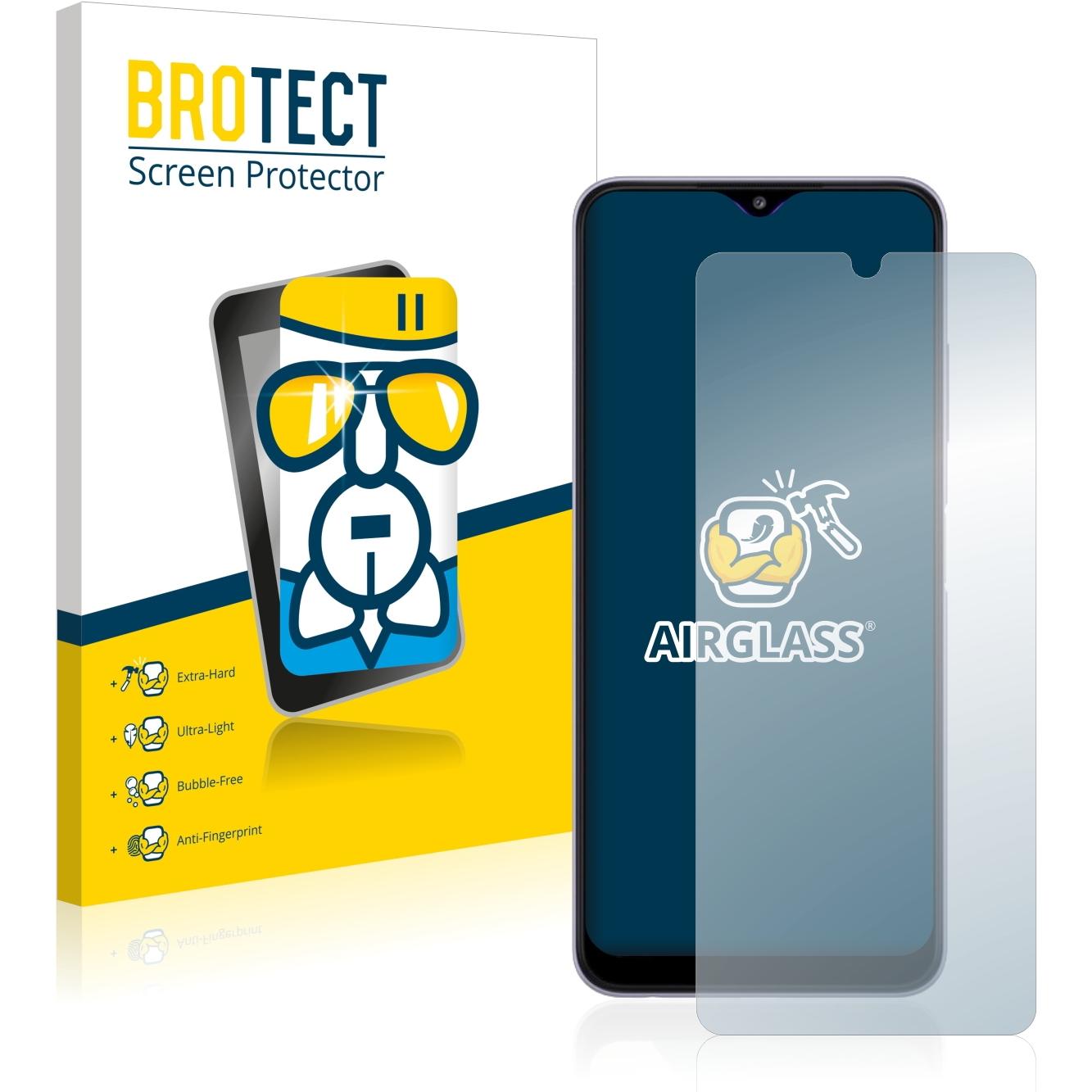 BROTECT AirGlass Panzerglasfolie (1 Stück, Samsung Galaxy F22), Smartphone Schutzfolie, Transparent