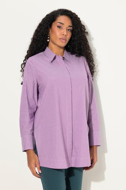 Immagine prodotto Ulla Popken Camicia con righe, colletto da camicia e maniche lunghe (60)