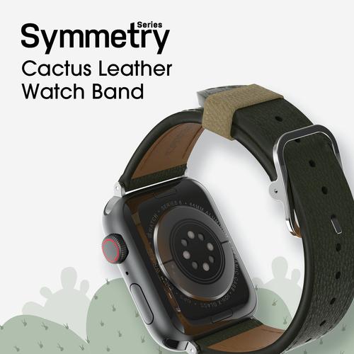 Actual product image OtterBox Symmetry Cactus Leather Watch Band for Apple Watch 9/8/7 45mm (44 mm, 42 mm, 45 mm, Vegan Leather)