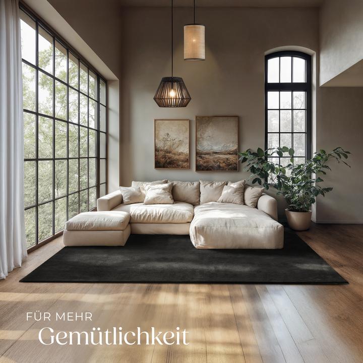 Produktbild tectake Kurzflorteppich Soft Zone (200 x 290 cm)