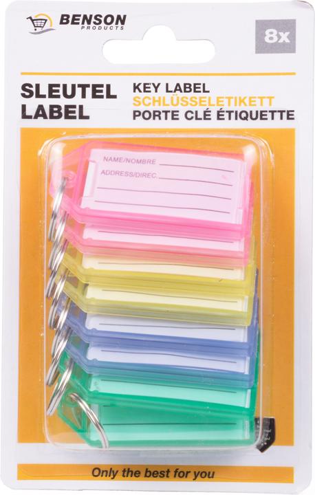 Actual product image Stahlex Key label 8 pcs easy click