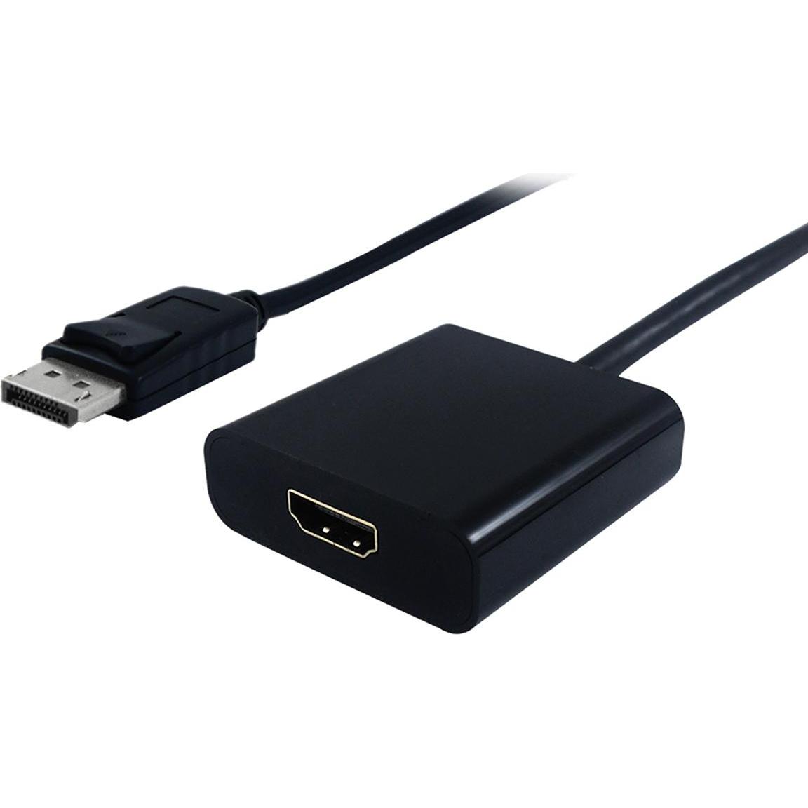 Roline Adapter DisplayPort zu HDMI 4K (HDMI, 15 cm), Adattatore dati + video, Nero