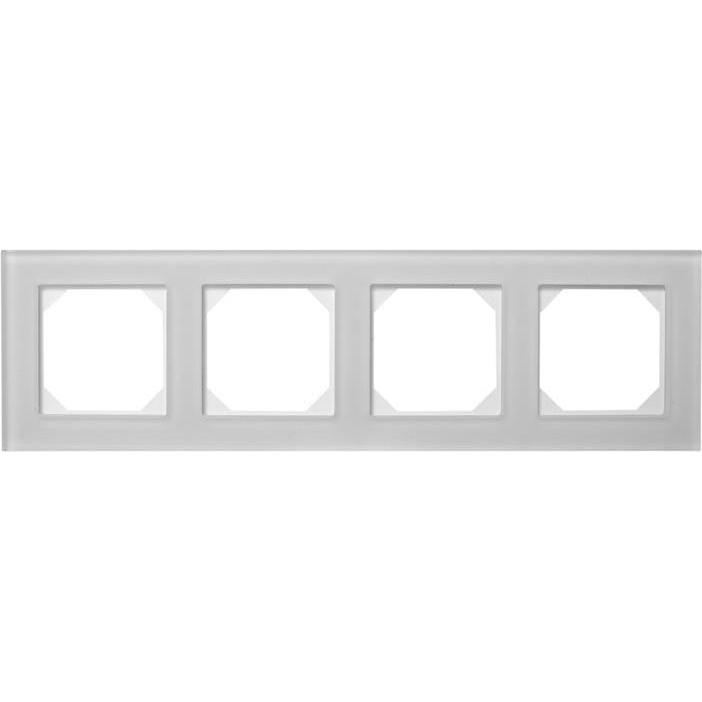 Liregus, Zubehör Schalterprogramm, 4-Way Frame Matt Glass