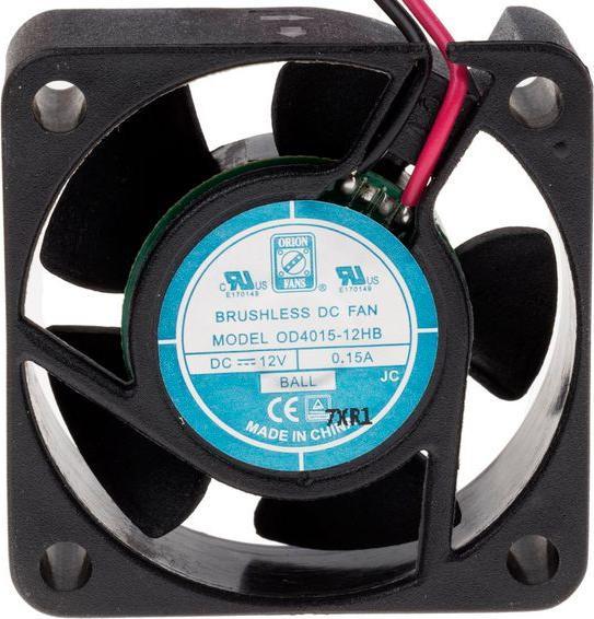 Immagine prodotto RS PRO DC axial fan, 40x15mm 14.45cu.m/h 12V (40 mm)
