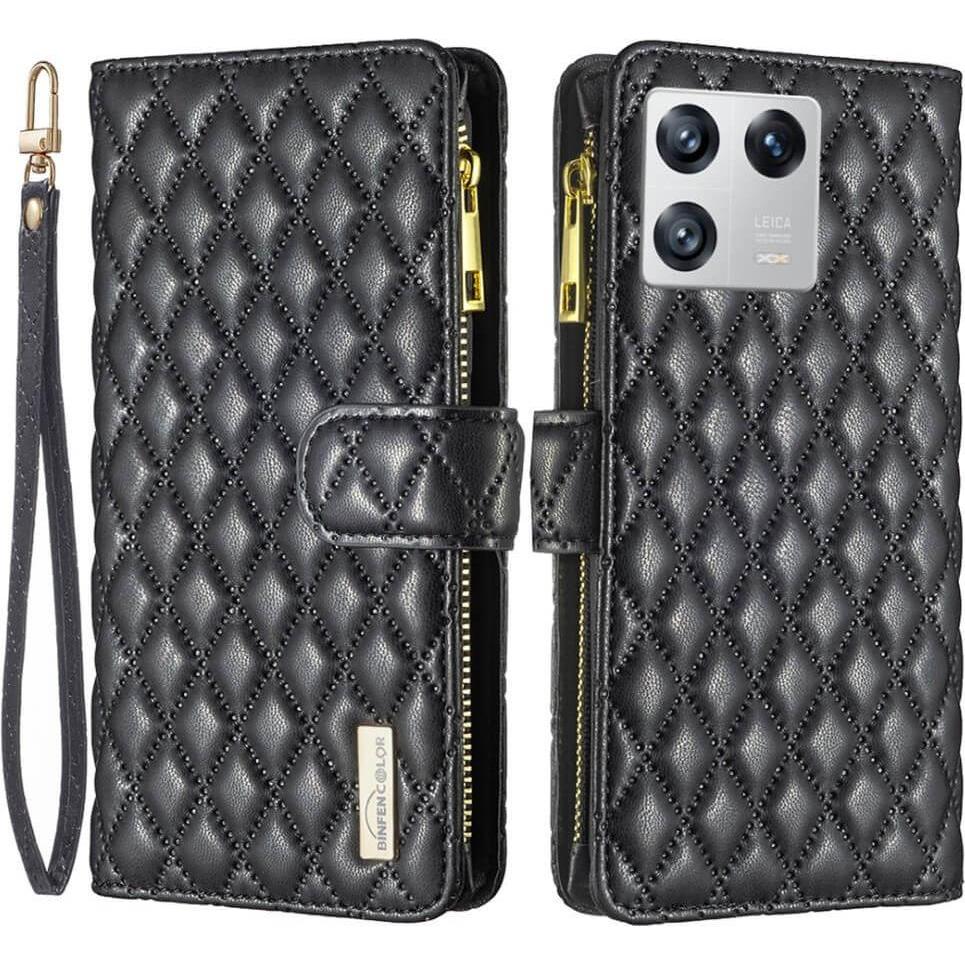 Binfen Color Xiaomi 13 - BINFEN Brieftaschen Hülle schwarz (Xiaomi 13), Smartphone Hülle, Schwarz