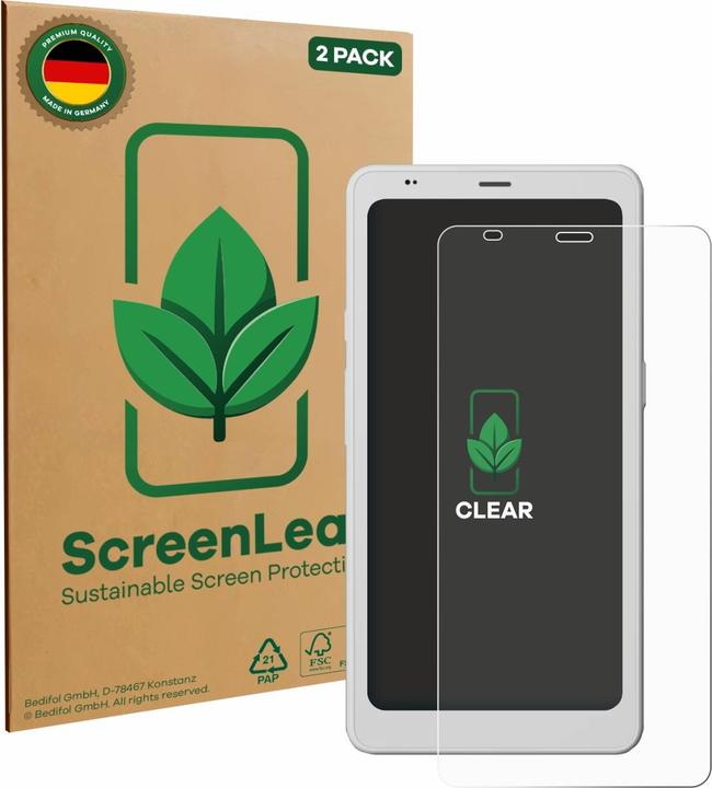 ScreenLeaf Pellicola protettiva, Proteggi Schermo Sostenibili, Clear, Antigraffio