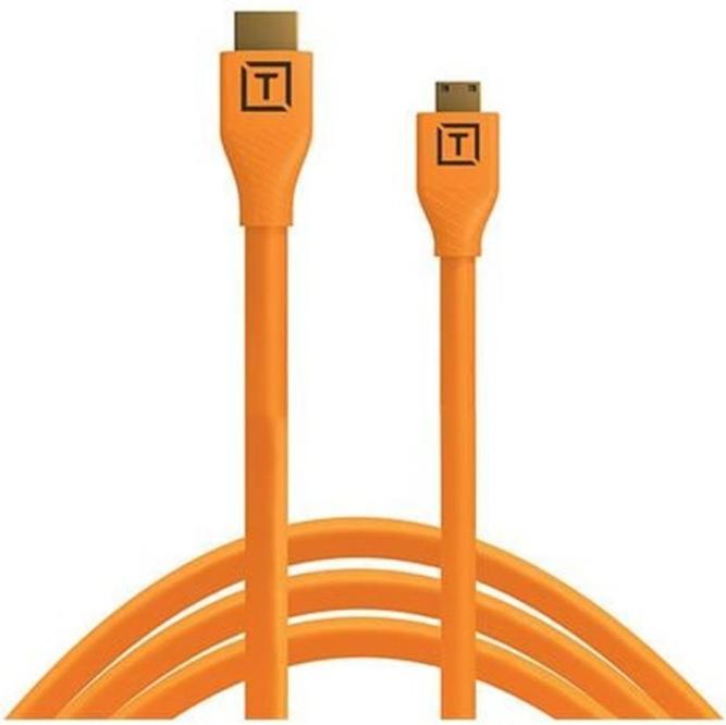 Actual product image Tether Tools Cable TetherPro HDMI Mini to HDMI 2.0, 4.6 m Orange (4.60 m)