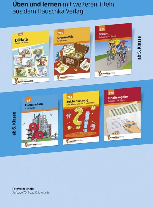 Produktbild Bruchrechnen ab 6. Klasse (Deutsch, Adolf Hauschka, Linda Bayerl, Martina Knapp, Rainer Thiele, Sabine Dengl, 2022)