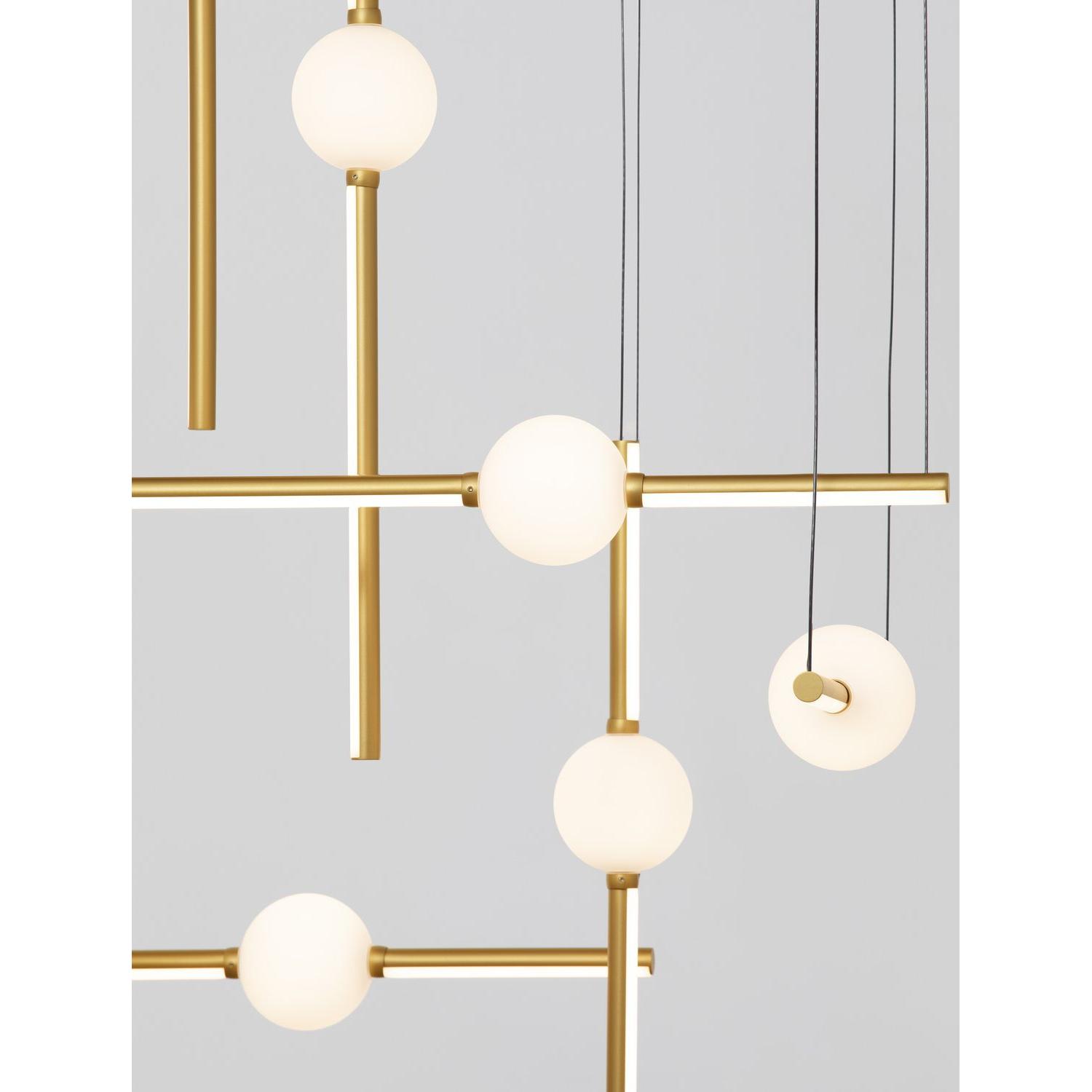 Thumbnail - Nova Luce, Pendelleuchte, ACROBAT LED Pendelleuchte Schwarz 105,8W Warmweiss 106x80x150cm dimmbar 9695259
