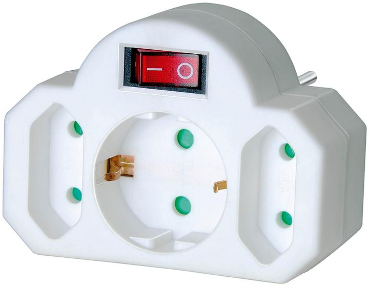 Brennenstuhl Adapterstecker Euro 2 + Schutzkontakt 1 mit Schalt (3 x)