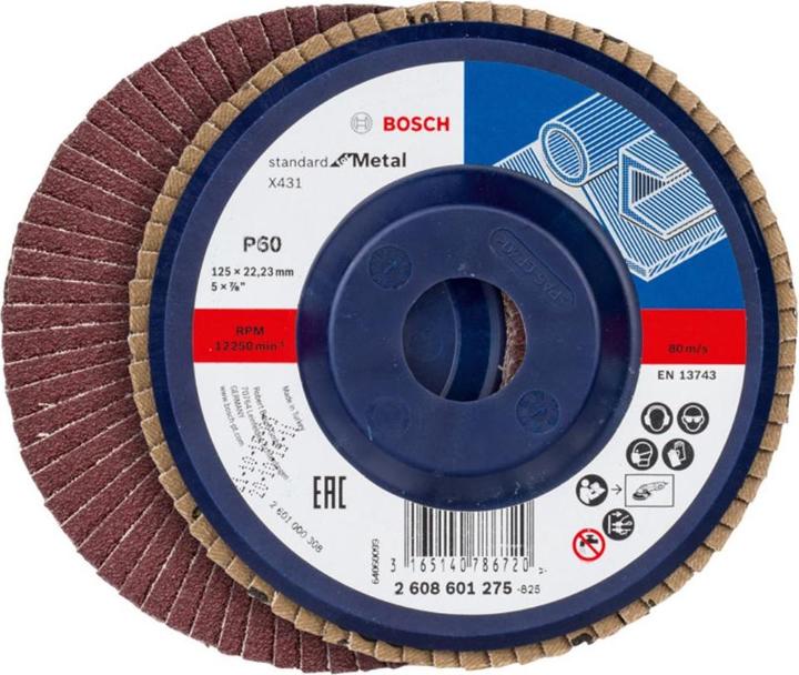 Produktbild Bosch Professional Zubehör Fächerschleifscheibe X431 Standard for Metal, gerade, 125 mm, 60 (60)
