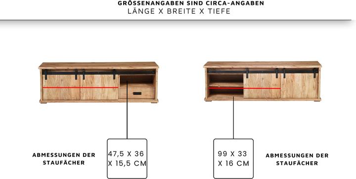 Image du produit SAM LIAN Baumkante massiv Akazie (160 x 45 x 50 cm)