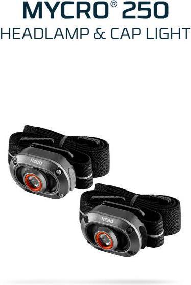 Actual product image Nebo MYCRO 250 Stirnlampe 2 Stück (250 lm)