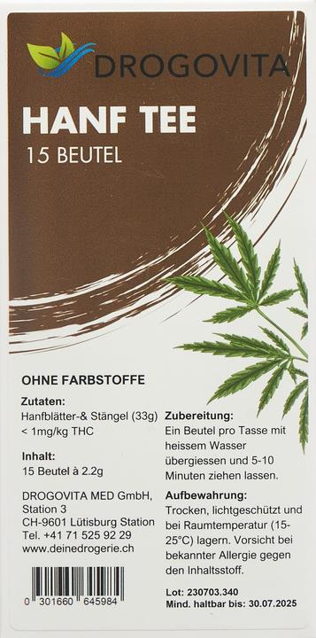 Produktbild Drogovita Hanftee in Filterbeutel Tees (500 g)