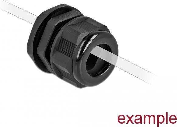 Produktbild Delock Kabelverschraubung PG29 für Flachkabel schwarz 2 Stück