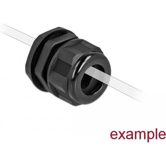 Thumbnail - Delock, Kabelverbindung, Kabelverschraubung PG16 für Flachkabel schwarz 2 Stück