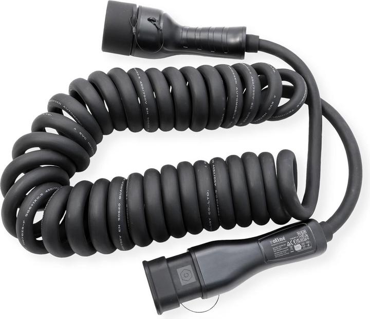 Actual product image Roline EV charging cable spiral (Type 2, 22 kW, 32 A, 7.50 m)
