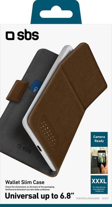 Immagine prodotto SBS Copertina universale per dispositivi mobili fino a 6,8". Brun (Universale)