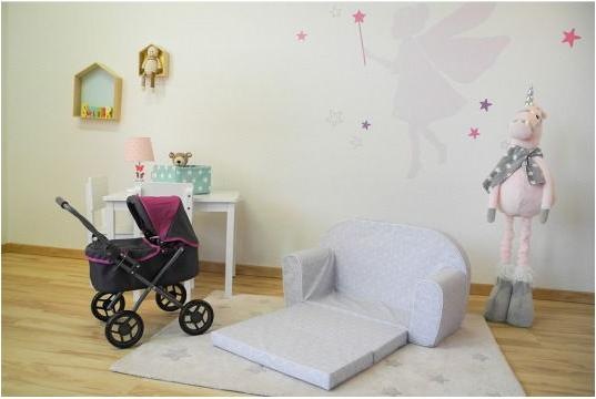Immagine prodotto Knorrtoys Divano per bambini grigio con Geo Cube (Divano per bambini)