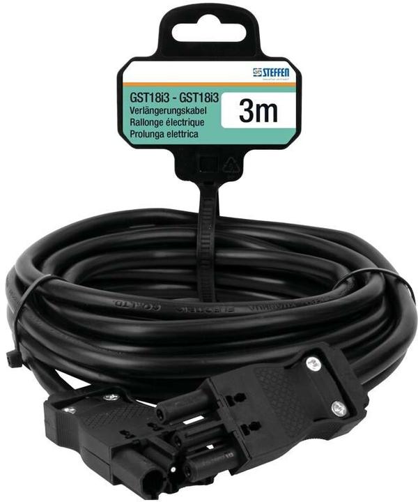 Produktbild Steffen Verlängerungskabel Td 3x1.5mm² 3m GST18i3-GST18i3 sw (3 m)