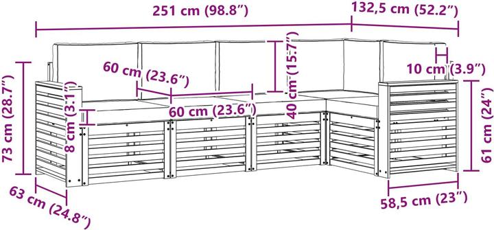 Produktbild vidaXL Outdoor-Sofa