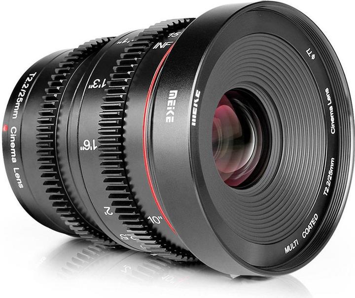 Meike MK 25mm T2.2 Canon RF vatting (Canon RF, Plein format)