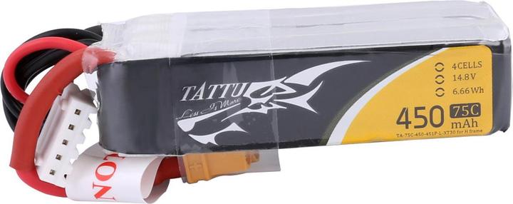 Image du produit Tattu Accu RC LiPo 450 mAh 14.8 V 75C Long (14.80 V, 450 mAh)