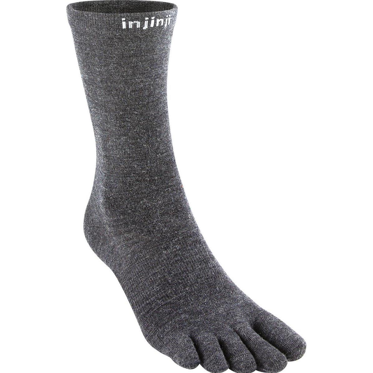 Injinji, Herren, Sportsocken, Liner Crew Wool (47), Grau