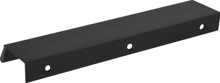 Produktbild Furnipart Griffleiste Möbelgriff Bench LA 2x80 L 200mm Alu schwarz gebürstet/Leder schwarz