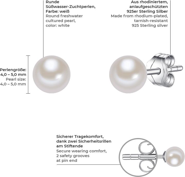 Immagine prodotto Valero Pearls Perle d'acqua dolce d'argento da donna - 2928 (Argento)